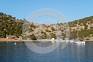 Yachts in a gulf