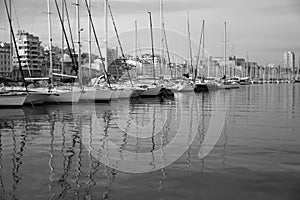 Yachts in the harbor