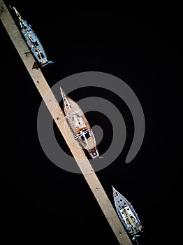 Yachts on harbor