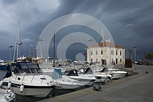 Yachts in the harbour of Koper, Slovenia