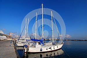Yachts in a harbour / Trapani, Sicily