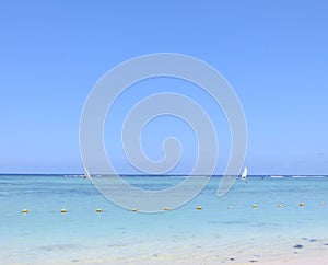 Yachts in the Indian Ocean at the equator