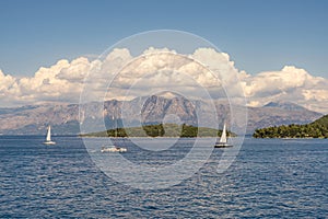 Yachts in Ionian sea, Greece