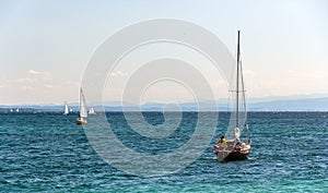 Yachts on Konstanz lake