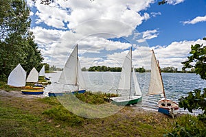Yachts by the lake