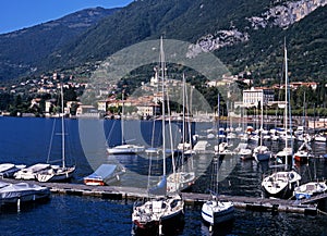 Yachts on Lake Como, Tremezzo, Italy.