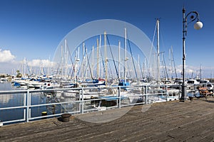 Yachts in Larnaca port, Cyprus.