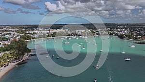 Yachts In The Luxurious Grand Bay, Mauritius