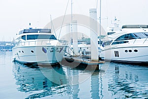 Yachts at marina photo