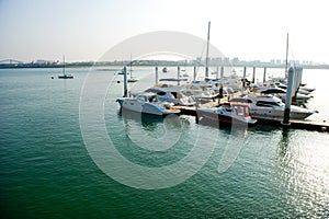 Yachts at marina photo