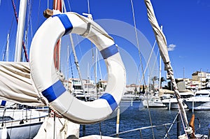 Yachts in the marina of Empuriabrava, Spain