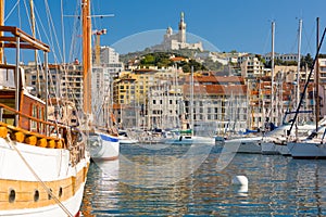 Yachts in Marseille port
