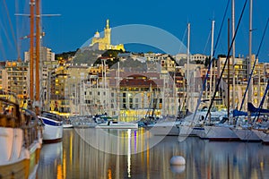 Yachts in the Marseille port