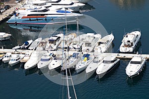 Yachts in Monaco harbor