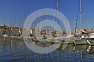 Yachts in the old port of Marseille