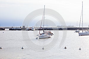 Yachts in the port