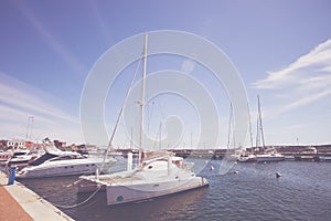 Yachts in the port