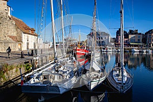 The yachts in port, Honfleur, France