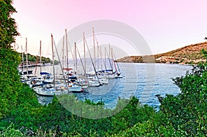 Yachts in Port Spiglia