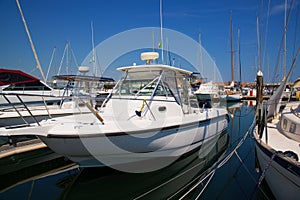 Yachts in the port waiting.