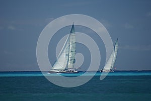 Yachts in a race