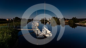 Yachts on river Stor