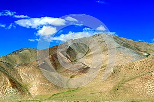 The Yadan landforms and Desert scenery in Tibetan Plateau