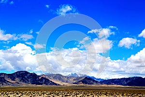 The Yadan landforms and Desert scenery in Tibetan Plateau