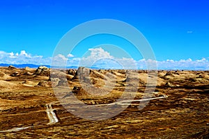 The Yadan landforms and Desert scenery in Tibetan Plateau