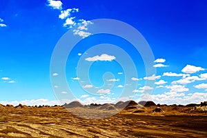 The Yadan landforms and Desert scenery in Tibetan Plateau