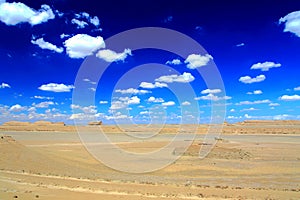 The Yadan landforms and Desert scenery in Tibetan Plateau
