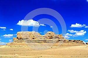 The Yadan landforms and Desert scenery in Tibetan Plateau