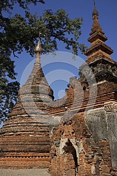 Yadana Hsemee Pagoda. Inwa (Ava), Myanmar (Burma) photo