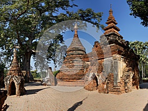 Yadana Hsemee Pagoda. Inwa (Ava), Myanmar (Burma) photo