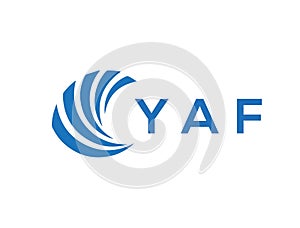 YAF letter logo design on white background. YAF creative circle letter logo concept. YAF letter design