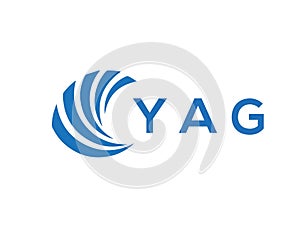 YAG letter logo design on white background. YAG creative circle letter logo concept. YAG letter design