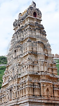 Yaganti temple Gopura or gate, Yaganti, Andhra Pradesh, India