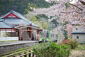 Yahiko Station in Yahiko, Niigata, Japan.