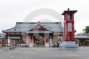 Yahiko Station in Yahiko, Niigata, Japan.