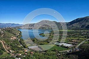 The Yahuarcocha lake in Ecuador