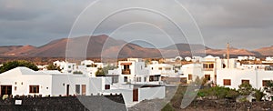 Yaiza town at sunset, Lanzarote