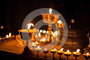 Yak Butter Lamps in Tibet