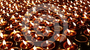 Yak Butter Lamps in Tibet photo