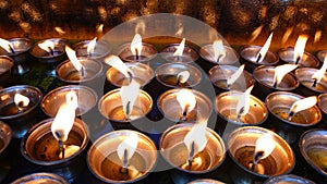 Yak Butter Lamps in Tibet