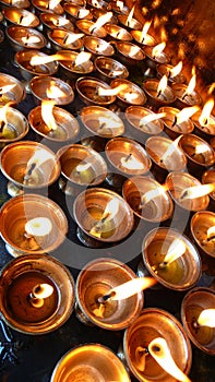 Yak-Butter Lamps in Tibet