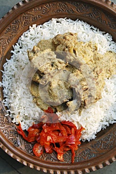 Yakhni kashmiri mutton curry from India