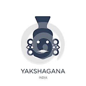 yakshagana icon. Trendy flat vector yakshagana icon on white background from india collection photo