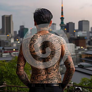 Yakuza Gaze: Tokyo Cityscape from Afar