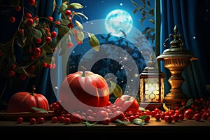 Yalda night artistic compositions featuring the