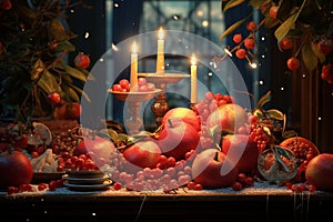 Yalda night artistic compositions featuring the